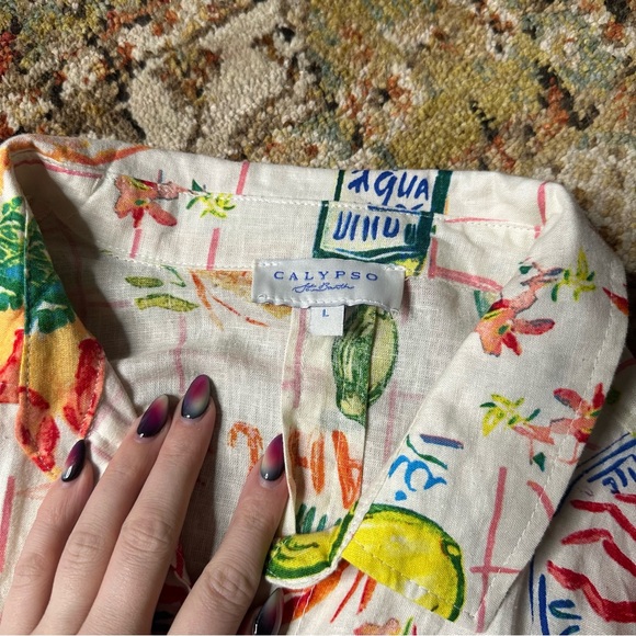 Calypso St. Barth Cajun seafood shirt - Picture 2 of 4